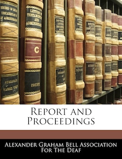 Couverture_Report And Proceedings