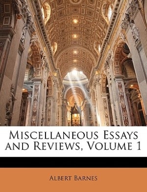 Front cover_Miscellaneous Essays And Reviews, Volume 1