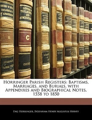 Couverture_Horringer Parish Registers