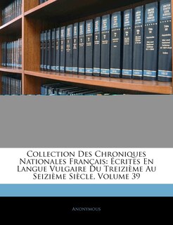 Front cover_Collection Des Chroniques Nationales Français