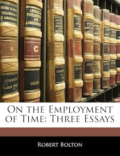 Couverture_On The Employment Of Time