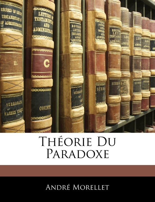 Couverture_Th&eacute;orie Du Paradoxe