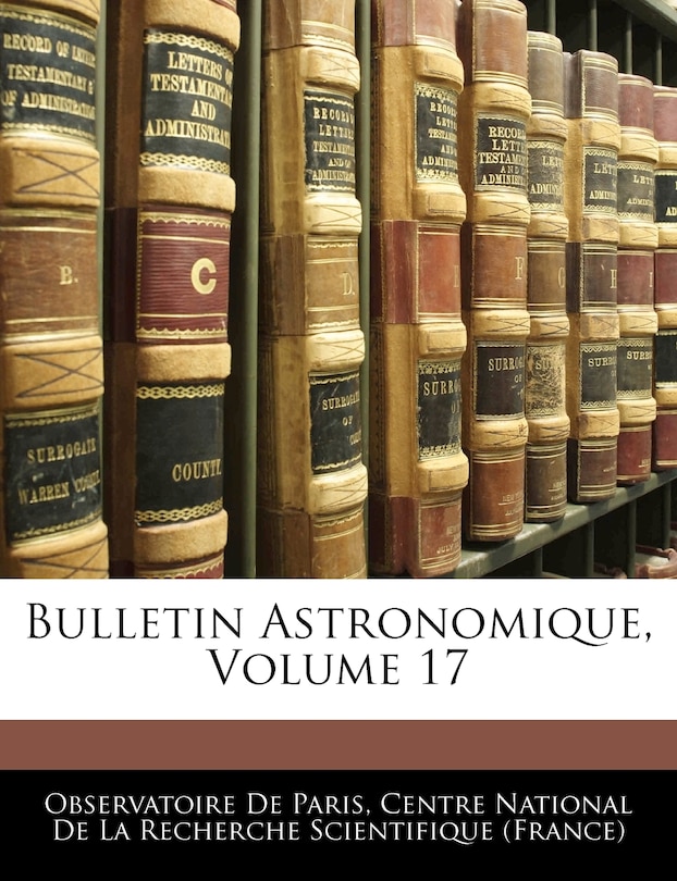 Front cover_Bulletin Astronomique, Volume 17