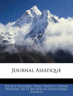 Front cover_Journal Asiatique