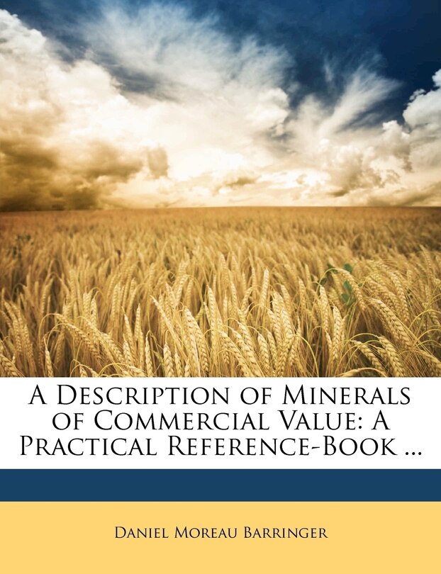 Front cover_A Description Of Minerals Of Commercial Value