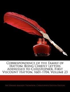 Couverture_Correspondence Of The Family Of Hatton