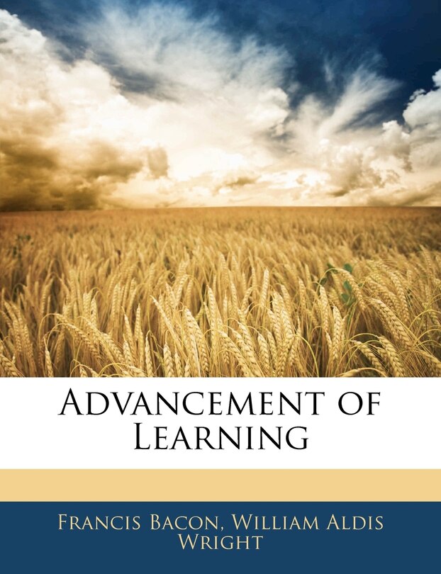 Front cover_Advancement Of Learning