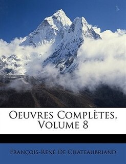 Front cover_Oeuvres Complètes, Volume 8