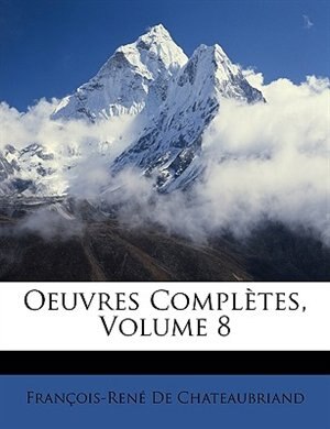 Front cover_Oeuvres Complètes, Volume 8