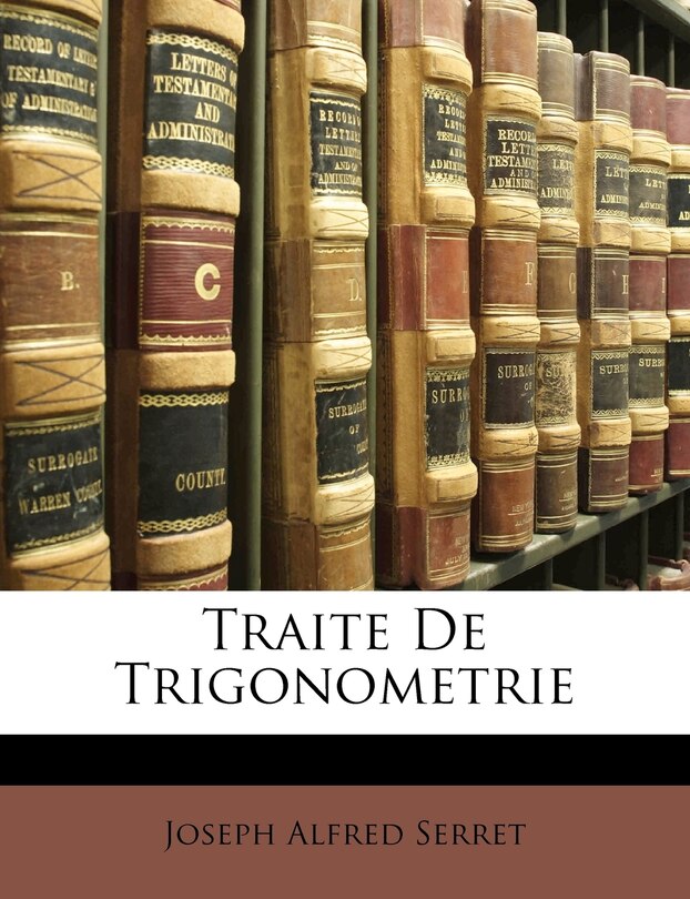 Front cover_Traite De Trigonometrie