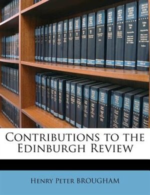 Front cover_Contributions to the Edinburgh Review