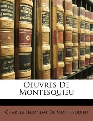 Couverture_Oeuvres De Montesquieu