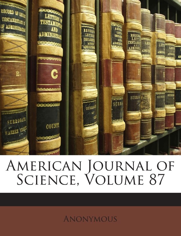 Front cover_American Journal Of Science, Volume 87