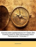 Couverture_Kritischer Jahresbericht &uuml;ber die Fortschritte der Romanischen Philologie