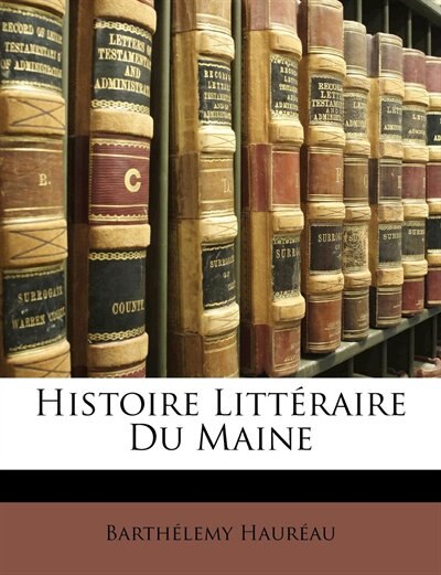 Couverture_Histoire Littéraire Du Maine