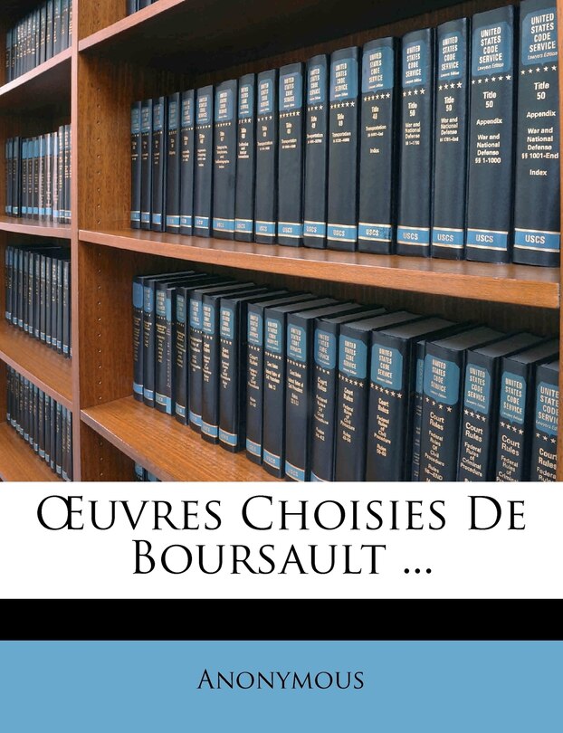 Front cover_OEuvres Choisies De Boursault ...