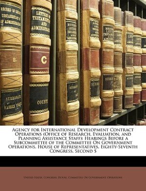 Couverture_Agency for International Development Contract Operations (Office of Research, Evaluation, and Planning Assistance Staff)
