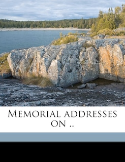 Front cover_Memorial addresses on ..