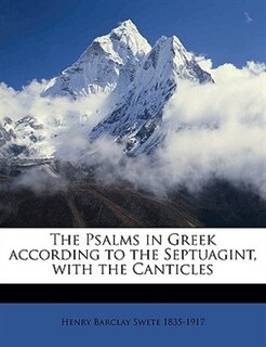 Front cover_The Psalms in Greek according to the Septuagint, with the Canticles