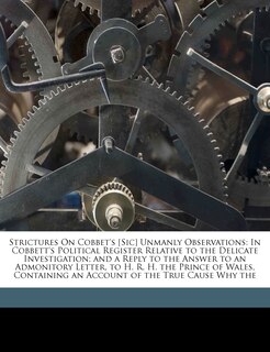 Front cover_Strictures on Cobbet's [sic] Unmanly Observations