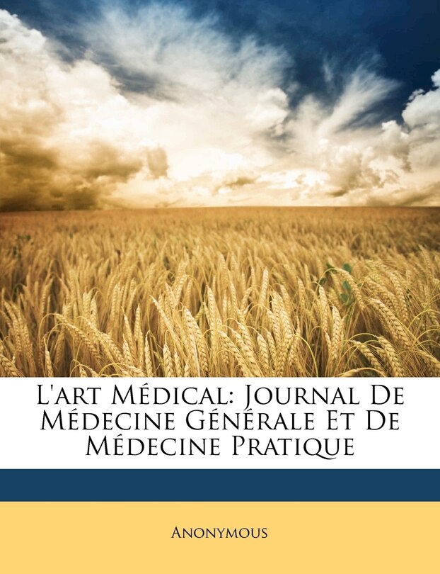 Front cover_L'art Médical