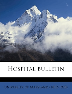 Front cover_Hospital Bulletin Volume 9, No.10