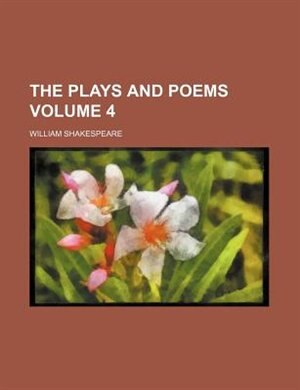 Couverture_The plays and poems Volume 4