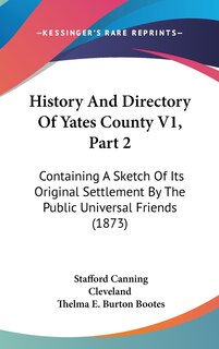 Couverture_History And Directory Of Yates County V1, Part 2