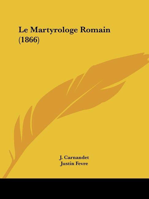 Front cover_Le Martyrologe Romain (1866)