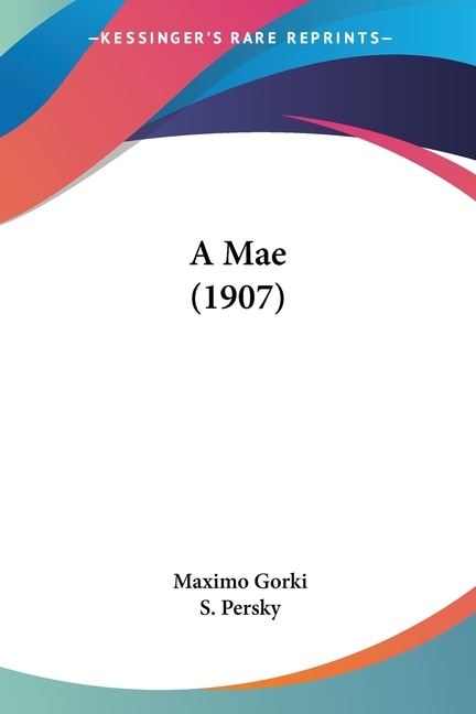 Front cover_A Mae (1907)