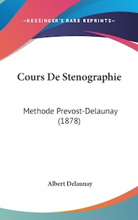 Front cover_Cours De Stenographie