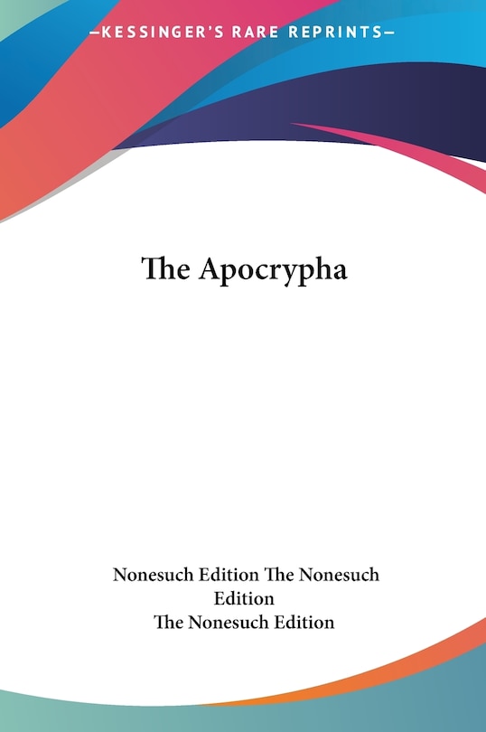 Front cover_The Apocrypha