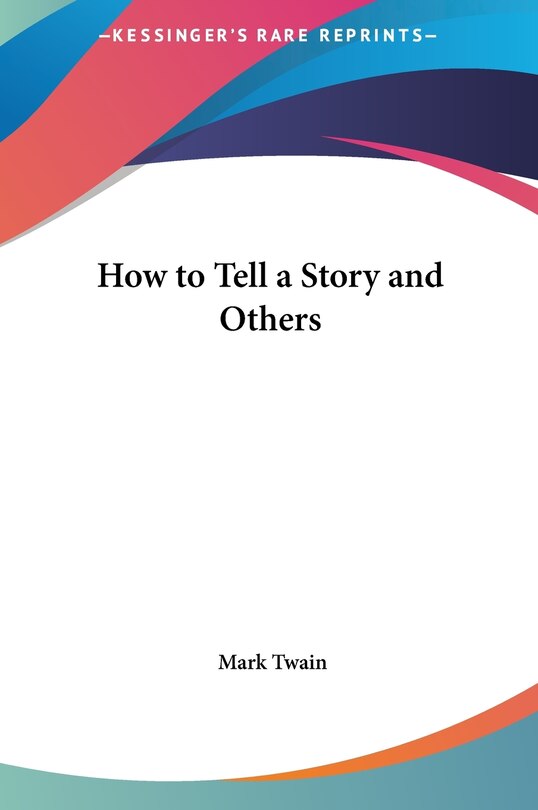Front cover_How to Tell a Story and Others