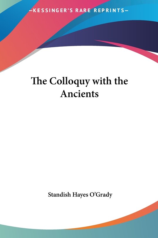 Couverture_The Colloquy with the Ancients
