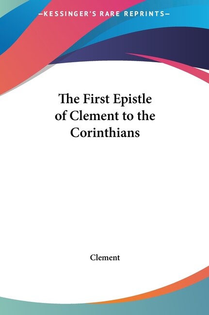 Front cover_The First Epistle of Clement to the Corinthians