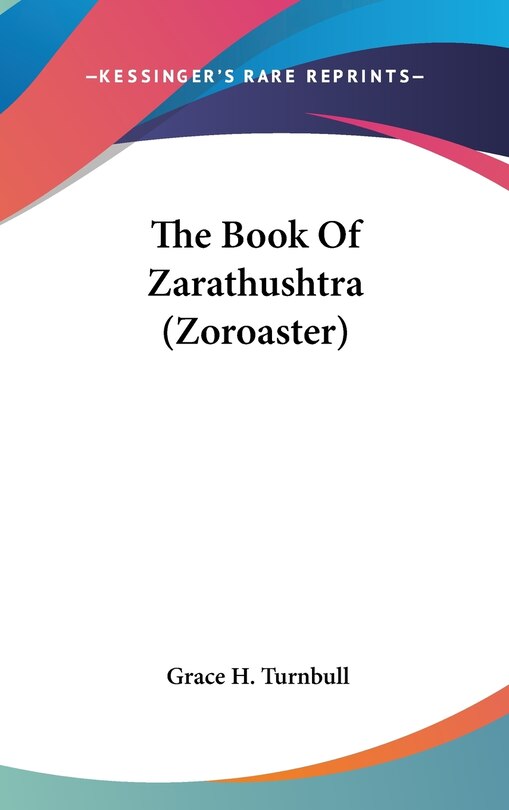 Couverture_The Book Of Zarathushtra (Zoroaster)