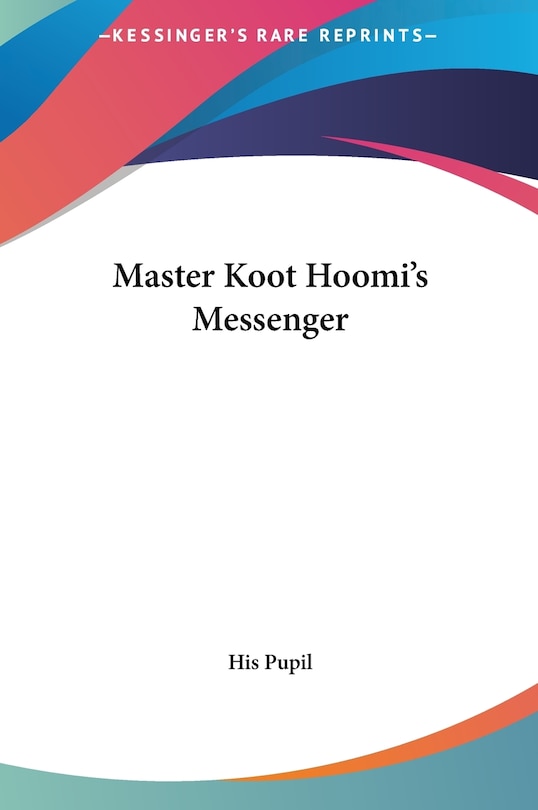 Couverture_Master Koot Hoomi's Messenger