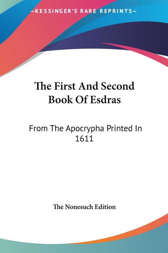 Front cover_The First And Second Book Of Esdras