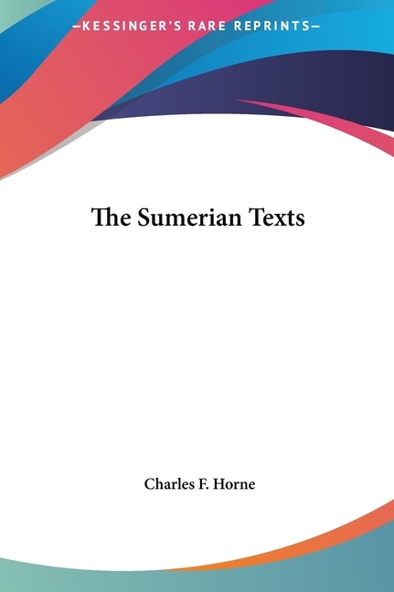 Front cover_The Sumerian Texts