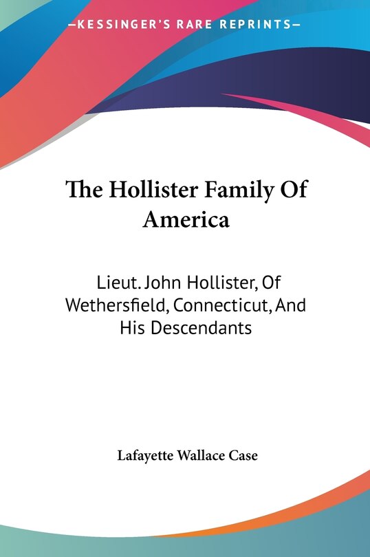 Front cover_The Hollister Family Of America