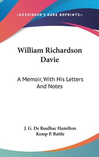 Front cover_William Richardson Davie