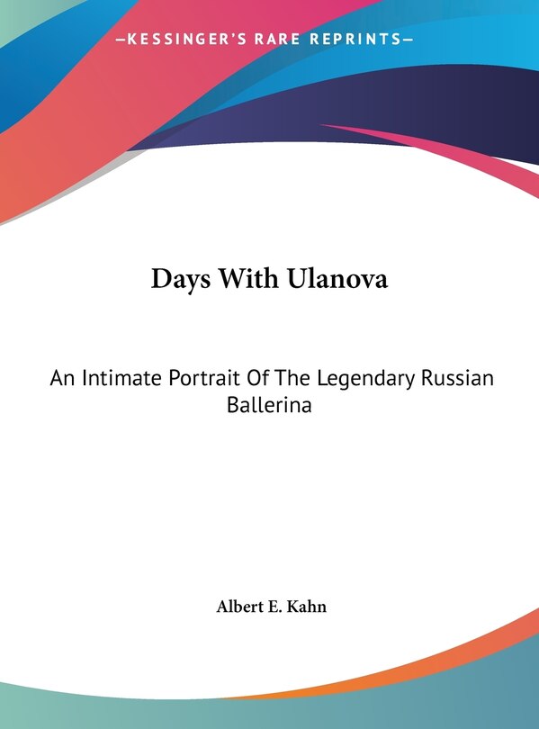Front cover_Days With Ulanova