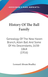 Front cover_History Of The Ball Family