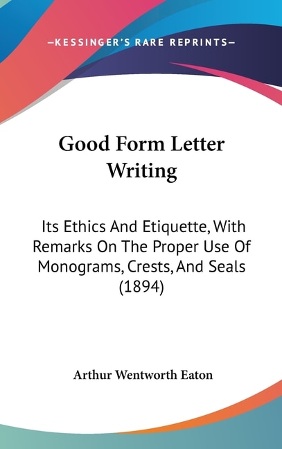Couverture_Good Form Letter Writing