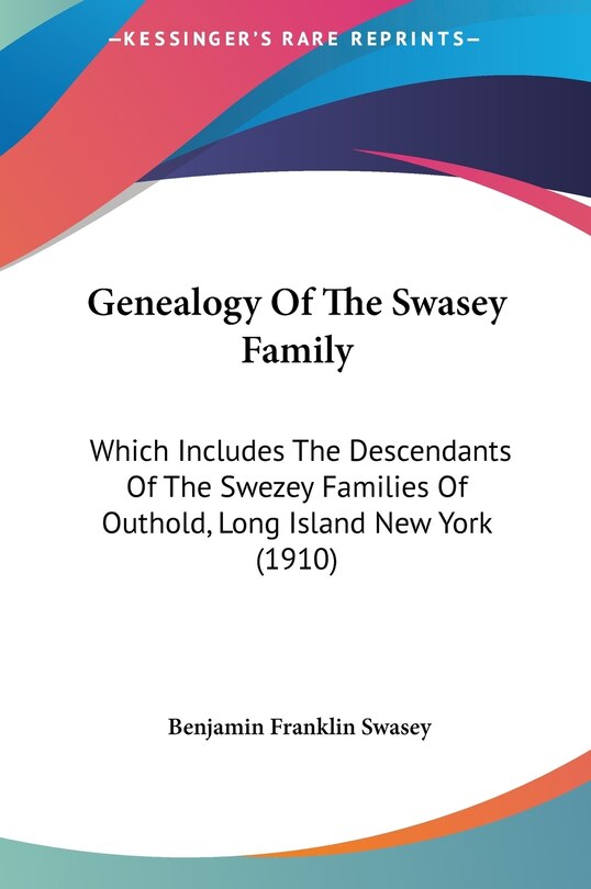 Couverture_Genealogy Of The Swasey Family