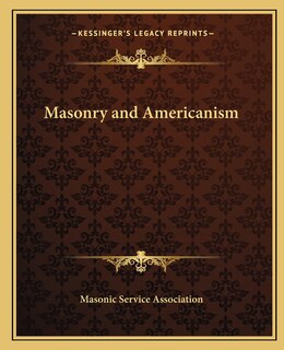 Front cover_Masonry and Americanism