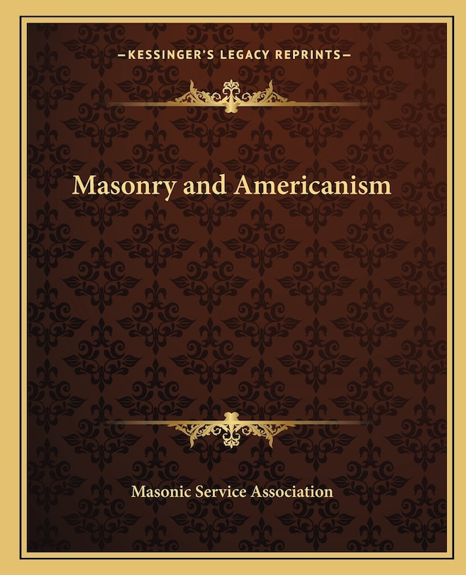 Front cover_Masonry and Americanism