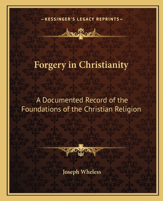 Front cover_Forgery in Christianity