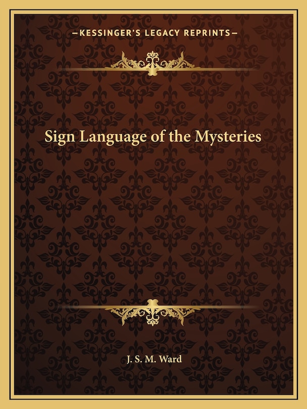 Front cover_Sign Language of the Mysteries