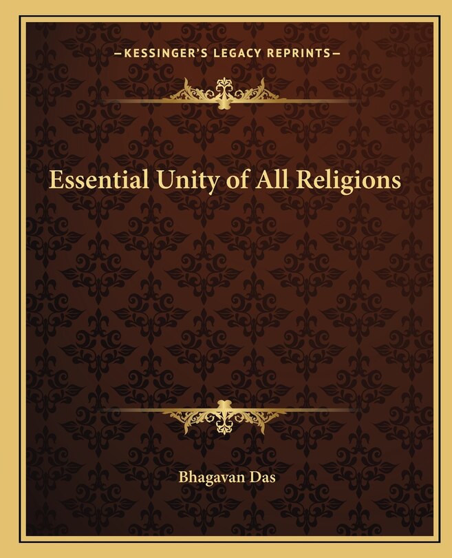 Front cover_Essential Unity of All Religions